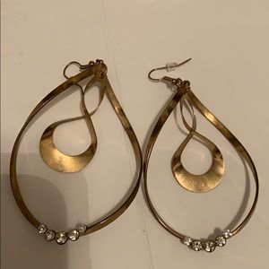 Gold plated with silver stone